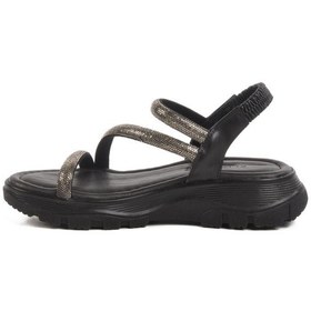 Resim Siyah Kadın Topuklu Sandalet T-005 Z Siyah 