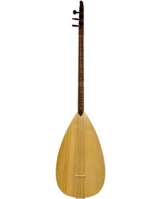 Resim Kısa Sap Üst Kalite Çift Kafes Bağlama Maun Tekne, Ladin Kapak, Maun Sap Kılıf Hediyeli 