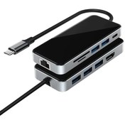 Resim Microcase Airsky Type-c To Hdmı Usb 3.0 Rj45 Usb-c 60w Tf Ve Sd Dönüştürücü Hub - Al3575 