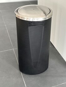 Resim Prima Nova Lenox 35 Lt Döner Kapaklı Mutfak Banyo Ofis Çöp Kovası-Siyah 