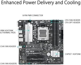 Resim Asus Prime B650M-A II AMD B650 Soket AM5 DDR5 6400(OC) MHz mATX Gaming (Oyuncu) Anakart 