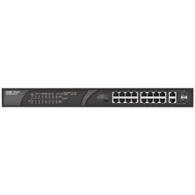 Resim RUIJIE REYEE 16port - 8port PoE 120w RG-ES118S-LP 10/100 Yönetilemez Switch ( 2port Uplink) Ruijie