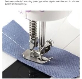 Resim Epilons Mini Dikiş Makinesi Çift Kademeli Işıklı Elektrikli ve Pille Çalışabilen Pedallı 
