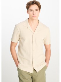 Resim Lee Relaxed Fit Geniş Kesim Deve Tüyü Pamuklu Gömlek Camel 