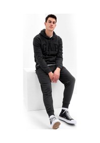 Resim Gap Logo Fleece Jogger Eşofman Altı - 500382-11170 Siyah 