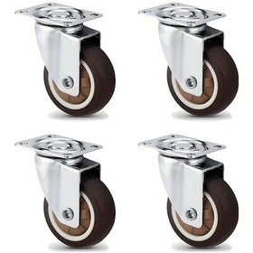 Resim Dashanshop 4 Adet Döner Tekerlek - Dayanıklı Tpr Kauçuk, 1.5in/3.8cm Çok Yüzeyde Kaymaz İçin 