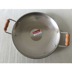 Resim Kavurma Sacı - No:6 - 45 CM - Krom Çelik - Ahşap Kulplu 