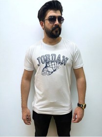 Resim Tex Republic Beyaz Bisiklet Yaka Erkek Jordan Baskılı T-shirt Beyaz 