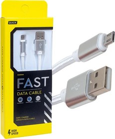 Resim METAL ÖRGÜLÜ MICRO USB ŞARJ VE DATA KABLOSU 