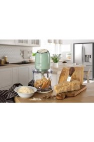 Resim Doğrayıcı Yeşil 0438/04-2 Hız Kademeli, 2 Buton ve 4 Paslanmaz Çelik Bıçak, Sebze Doğrayıcı, Buz Kırıcı Özellikli, 600 ml Ölçekli Kupa ile Kullanım 