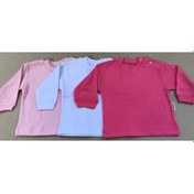 Resim Uzun Kollu Bebek Üst Badi (3 Lü Paket) (Pembe,beyaz,koyupembe) 0-24 Ay Arası 