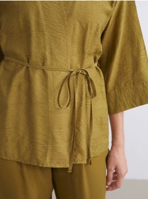 Resim LC Waikiki LCWAIKIKI Classic Şal Yaka Dokulu Kadın Kimono 