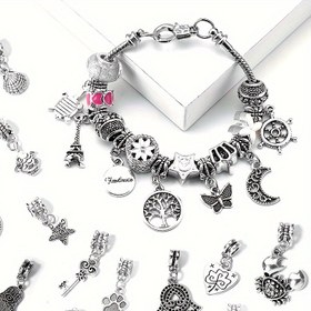 Resim 10 Adet Gotik Vintage Büyük Delikli Alaşım Boncuk Seti Takı Yapımı İçin - DIY Anahtarlıklar, Cep Telefonu Askıları, Küpe Uçları, Saç Tokaları, Tokalar, Kafa Bantları, Saç Bağları, Kolyeler El Sanatları ve Aksesuarlar 