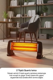 Resim Elioure Siyah SFH-3399 Quartz Isıtıcı, şık ve verimli ısıtma cihazı 