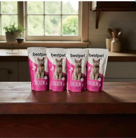 Resim Bestpet Tavuklu Yavru Kedi Maması 4 x 1 KG 