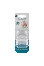 Resim Mamajoo Biberon Emziği Silikon Antikolik 12 Ay+ 2'li Large No: 3 