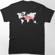 Resim Honda Africa Twin Beyaz Harita Baskılı Tshirt Modeli 