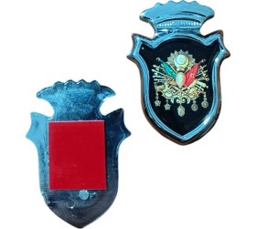 Resim Osmanlı Devlet Arması Damla Etiket Krom Siyah 2'li 