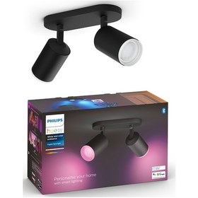 Resim Philips Hue WCA Fugato Akıllı Led Spot Lamba 2x5.7W (Siyah) 