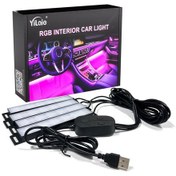 Resim Neon Evrensel Araba Ortam Işığı Rgb Arka Işık Led Ayak Şerit Uygulama Kontrol Otomatik El-scl-01 1 Piece Set 