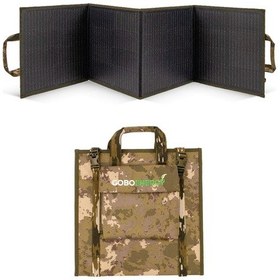 Resim 120w Katlanabilir Solar Panel Çanta Kamuflaj Renk Taşınabilir Hızlı Şarjlı Güneş Paneli 