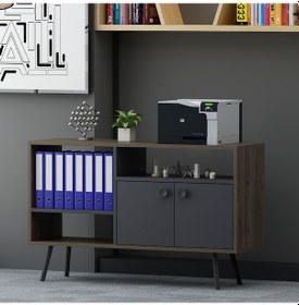 Resim Lagomood İrony Maxi Ofis Dolabı Antrasit Ceviz Antrasit - Ceviz 