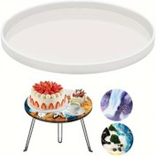 Resim Ekstra Büyük Nehir Masası Reçine Kalıp Seti - 35.56cm & 50.8cm Yuvarlak Silikon Döküm Kalıpları DIY Epoksi Masalar ve Tepsiler için, El Sanatları Yapım Malzemeleri 
