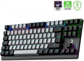 Resim Game Power Eva 3 60M Mekanik Red Switch Türkçe Q 88 Tuş USB Gaming Klavye - 3 Yıl Garantili 