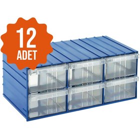 Resim Sembol Plastik PLASTİK ÇEKMECELİ KUTU - 12 ADET(KOD120-6) 