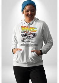 Resim Camaro Chevrolet Kadın Erkek Beyaz Kapüşonlu Sweatshirt Hoodie Beyaz 