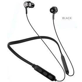 Resim G03 Siyah Evrensel Kablosuz Manyetik Bluetooth Kulaklık Kablosuz Spor Kulaklıklar Stereo Bas Müzik Kulaklık Nokia İçin Mic Kulaklık İle 