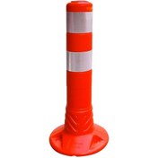 Resim KKDSTOCK Work Safety Equipment Esnek Otopark Dubası Plastik Yol Şerit Ayırıcı Trafik Dubası 45 cm Reflektörlü Delinatör 