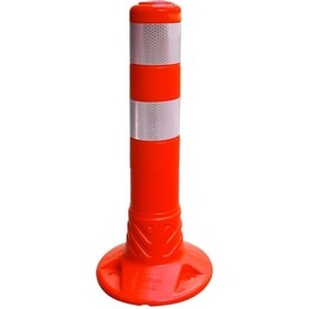 Resim KKDSTOCK Work Safety Equipment Esnek Otopark Dubası Plastik Yol Şerit Ayırıcı Trafik Dubası 45 cm Reflektörlü Delinatör 
