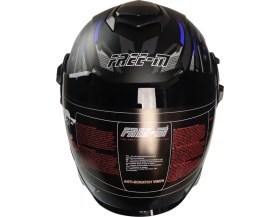 Resim Motoanl Motosiklet Yarım Kask Double Güneş Vizörlü Siyah Ece Sertifikalı Abs Material Motor Kaskı Blue Arrow 