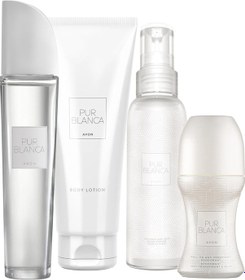 Resim Avon Pur Blanca Kadın Parfüm EDT 50 ML + Body Mist + Roll On + Vücut Losyonu 