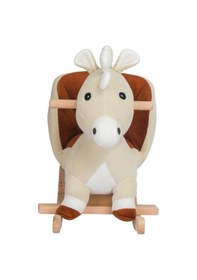 Resim Tommybaby Egitici Peluş Sallanan At Ahsap Sallanan At Sarı 