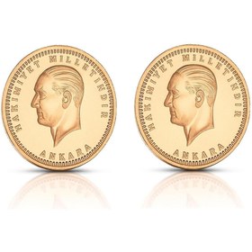 Resim Osmanlı Sarraf 2 Adet Ata Lira ( Cumhuriyet Altını ) 