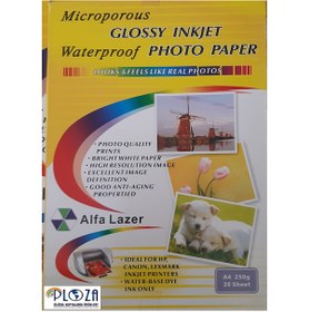 Resim A4 250 G 20 Adet Parlak Fotoğraf Kağıdı Microporous Waterproof 