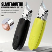 Resim 1 adet Eğimli Geniş Ağız Anti-Splash Tırnak Makası Tırnak Aracı ile Eğimli Uç, İçe Girmiş Ayak Tırnakları ve Tırnaklar için Peeling Tırnak Makası, Paslanmaz Çelik Ayak Tırnak Makası, Yaşlılar, Erkekler, Kadınlar için Uygun 