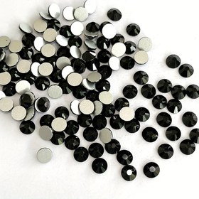 Resim 1440/288 adet Siyah Cam Tırnak Sanatı Taşları, Düz Sırtlı Tırnak Taşları Aksesuarlar, Ayakkabılar, Giysiler, Makyaj, Çantalar, Tırnak Sanatı Dekorasyonu için 