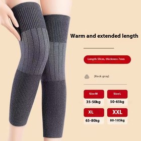 Resim Unisex Uzatılmış Boy Dizlik - Kalınlaştırılmış Kaymaz Sıcak Bacak Desteği Erkekler & Kadınlar için, 50-105kg, 7mm Kalınlık, 50-65kg, 65-80kg, 80-105kg, Kışlık Sıcaklık, Diz için Dizlik, Kışlık Sıcaklık Ekipmanı, Şık Tasarım, Dayanıklı Kumaş 