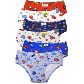 Resim Gümüş Erkek Çocuk Likralı Emprime Desenli Slip Külot 3090- 12 Ade 
