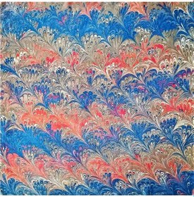 Resim Elif Ebru Ebru Sanatı El Yapımı Özel Koleksiyon Twill İpek Eşarp Ozltıe 23 001 