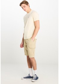Resim Lee Relaxed Fit Geniş Kesim Chino Erkek Cargo Şort 71ja4897614 Bej 
