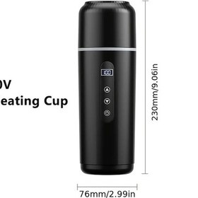 Resim Willowhaven Siyah 16.91oz Seyahat Bardağı Otomatik Karıştırmalı 12v/24v Araç Isıtmalı Termos 