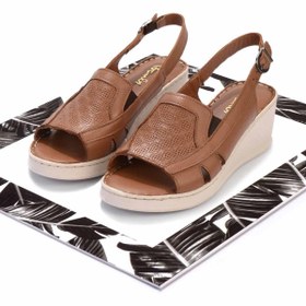 Resim Bambi Taba Leather Kadın Dolgu Topuklu Ayakkabı K05466057303 