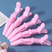 Resim 5 adet büyük krokodil klips saç tokası, yan taraflı özel konumlandırma klipsi - kuaför ve makyaj sanatçıları için 