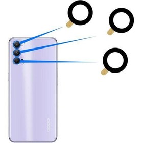 Resim Oppo Reno 4 Arka Kamera Camı Lensi (Çıtasız Sadece Cam) 
