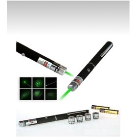 Resim abnturk 8 Başlıklı Pilli Güçlü Yeşil Poınter Lazer İşaretçi Kalem Lazer 