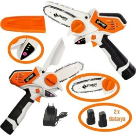Resim Sturdy Powerfull Saw Pr-X Brushless Li-On Akülü Dal Kesme Testere Bıçkı Makinası Çift Akülü 